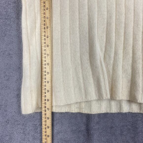 Liz Claiborne Sweater Women M Turtleneck Cream Rabbit Hair Wool Blend Soft Cozy - Picture 16 of 16